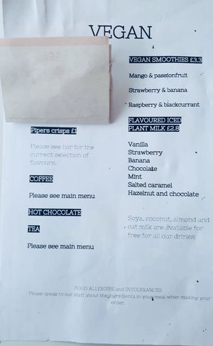 Menu at Brew Bear Coffee House in Evesham