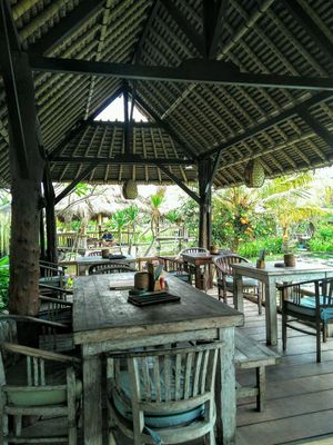 seating area at Karsa Cafe in Tegallalang
