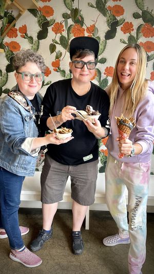 Ice cream parlor with friends   at Frankie & Jo's - Ballard in Seattle