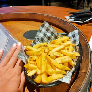 Hot chip side serving at N17 Burger Co in Port Douglas