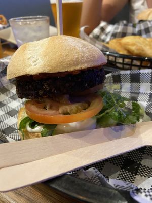 Vegan burger at N17 Burger Co in Port Douglas