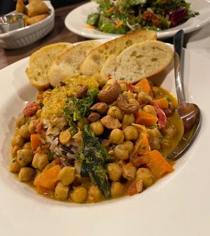 Vegan curry  at Tundra Inn in Churchill