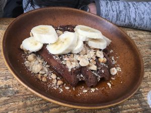 Vegan banana waffle  at Blur Your Life in Amersfoort