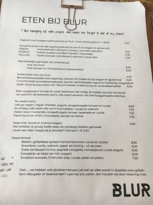 Vegan items are clearly marked at Blur Your Life in Amersfoort