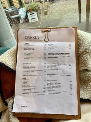 Drink menu at Blur Your Life in Amersfoort