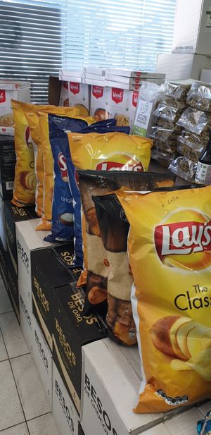 The biggest chip packets you ever saw at Sibling Vegan Grocer & Liquor in Altona