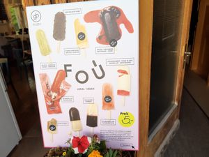 All vegan popsicles at Café LIV in Murren