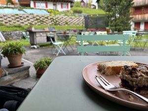 Seating  at Café LIV in Murren