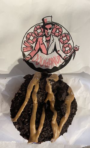 ODB- chocolate frosting, Oreo cookies, and peanut butter at Universal Studios - Voodoo Doughnut in Orlando