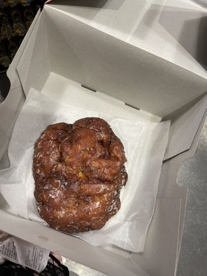 vegan apple fritter was amazing  at Universal Studios - Voodoo Doughnut in Orlando