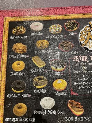 Menu p1  at Universal Studios - Voodoo Doughnut in Orlando