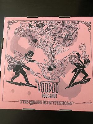The back of the Voodoo box (so pretty!!!)  at Universal Studios - Voodoo Doughnut in Orlando
