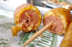 Vegan Corn Dog at Bagby Beer Company in Oceanside