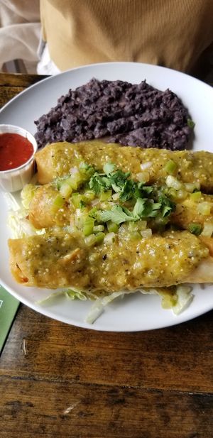 Vegan Flautas, spicy but AWESOME at Bagby Beer Company in Oceanside