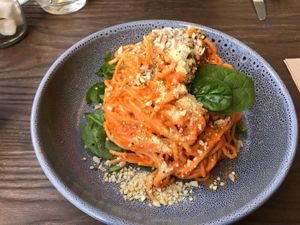 Tasty pasta ❤️ at VegOut on Charles in Launceston