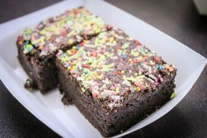 brownies at VegOut on Charles in Launceston