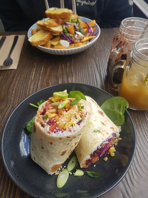 Burrito at VegOut on Charles in Launceston