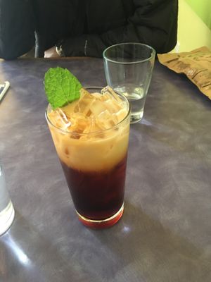 Vegan Thai iced teas at Sweet Lemon Vegan Bistro in Portland