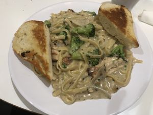 Chikin’ Alfredo! It was tasty but the other dishes were better  at The Modern Vegan in Las Vegas