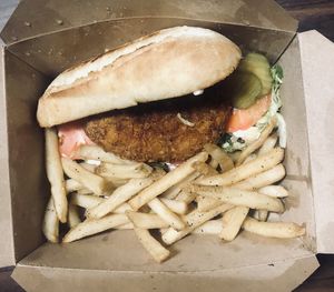 Spicy Crispy Chick’n Sandwich  at The Modern Vegan in Las Vegas