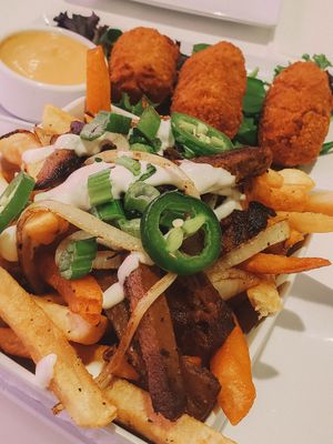 Animal fries & poppers at The Modern Vegan in Las Vegas