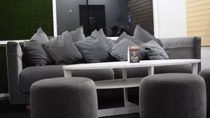 Couch sitting area at The Modern Vegan in Las Vegas