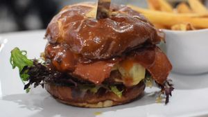 Cowboy burger at The Modern Vegan in Las Vegas