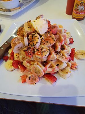 Fruity waffles at The Modern Vegan in Las Vegas