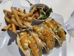 Fish tacos   at The Modern Vegan in Las Vegas