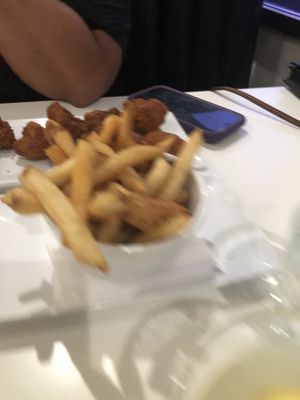 Fries (sorry about the pic, but you know what fries look like 😜)  at The Modern Vegan in Las Vegas