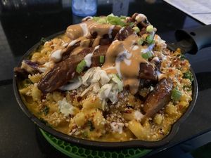 BBQ Brisket Mac ‘N’ Cheese.  at The Modern Vegan in Las Vegas