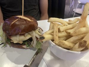 Cowboy burger   at The Modern Vegan in Las Vegas