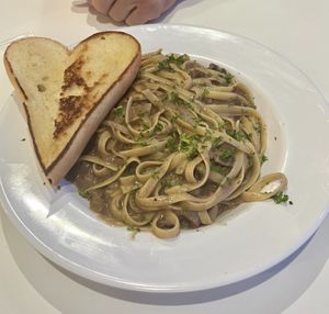 Steak Stroganoff fettuccine    at The Modern Vegan in Las Vegas