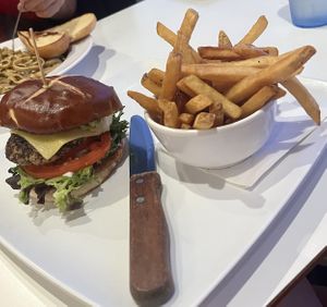 Jerk burger  at The Modern Vegan in Las Vegas