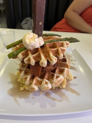 Chick’n and waffles  at The Modern Vegan in Las Vegas