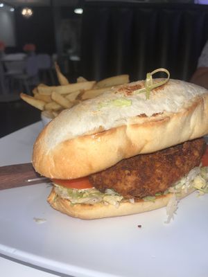 Spicy chicken sandwich   at The Modern Vegan in Las Vegas