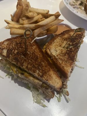 With fries and TMV sauce (which is just like a fry sauce!)   at The Modern Vegan in Las Vegas