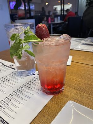 Strawberry mojito.. a little to sweet for me  at The Modern Vegan in Las Vegas