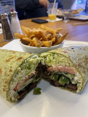 Texas bbq wrap   at The Modern Vegan in Las Vegas