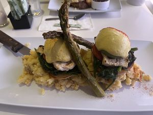 V’egg Florentine w/country or mashed potatoes   at The Modern Vegan in Las Vegas