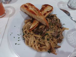 Steak Stroganoff at The Modern Vegan in Las Vegas