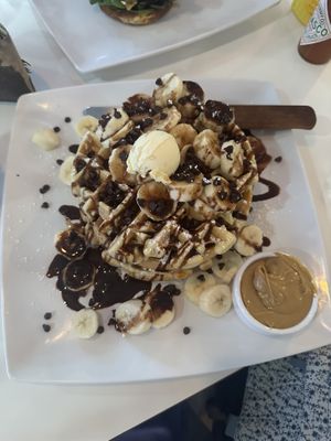 Chocolate waffle (ex)  at The Modern Vegan in Las Vegas