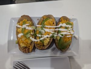 Breakfast potato skins at The Modern Vegan in Las Vegas