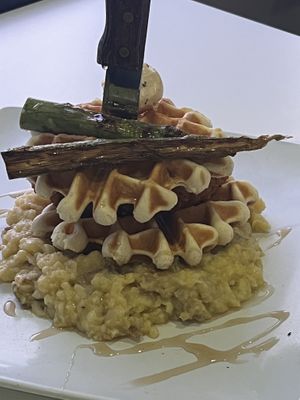 Chicken n Waffle- big portion but not my fave   at The Modern Vegan in Las Vegas