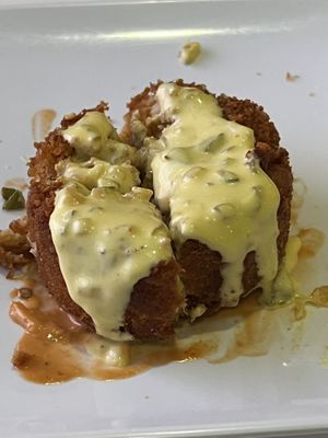 Crab Cakes are delicious   at The Modern Vegan in Las Vegas