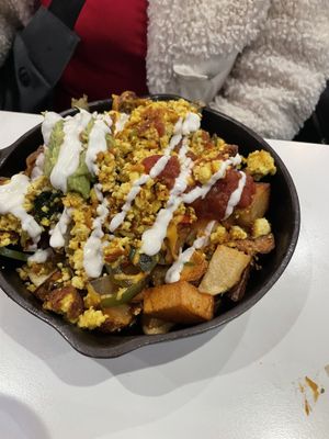 Skillet 7/10. Too many potatoes and less actual substance, but delicious   at The Modern Vegan in Las Vegas