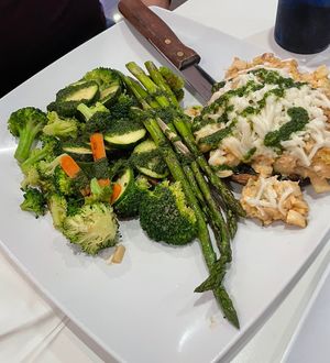 V lobster 6/10. The hearts of palm was still vinegary. Veggies were undercooked   at The Modern Vegan in Las Vegas