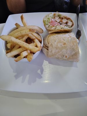 Fried chick'n wrap (needed a sauce) at The Modern Vegan in Las Vegas