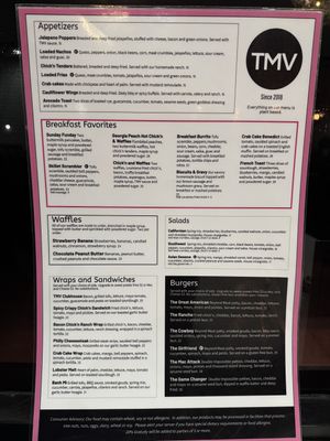 Menu  at The Modern Vegan in Las Vegas