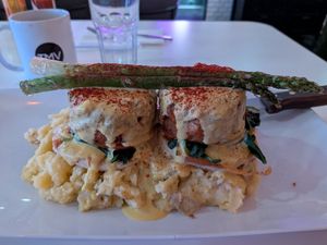 Get an extra side of hollandaise for all those potatoes. Trust me. at The Modern Vegan in Las Vegas